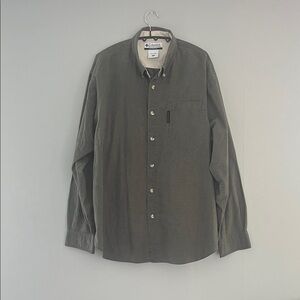 Columbia Men's Dark Olive Casual Shirt Size Medium